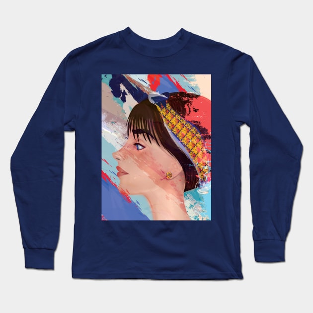 Strong woman Long Sleeve T-Shirt by Salma Ismail